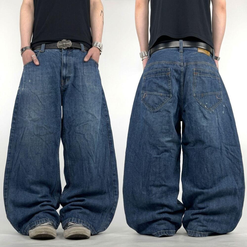 Vintage phat farm grunge y2k archive baggy wide leg stonewash jeans